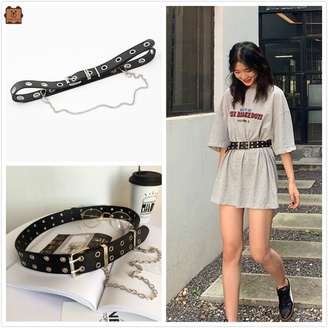 Dây thắt lưng kim loại đính đá thời trang cho nữ