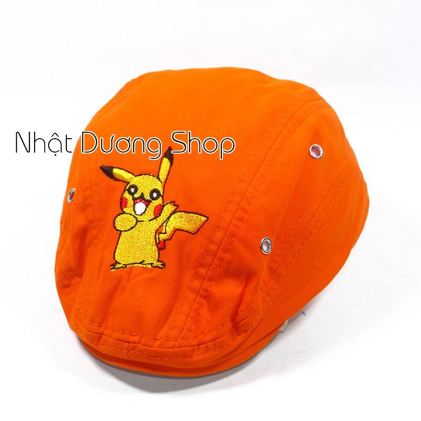 NÓN BERET NAM NỮ TRẺ EM MỎ VỊT HÌNH PHIKACHU, CON NHỆN PHONG CÁCH NĂNG ĐỘNG CHO TRẺ NHÀ