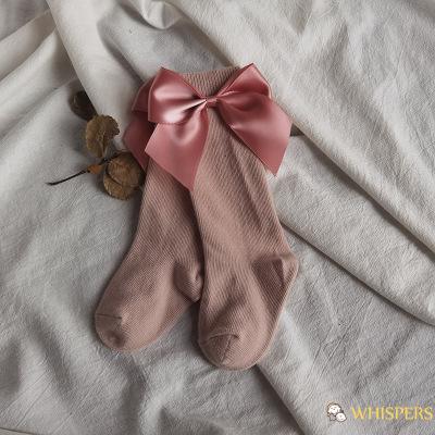 Tất cotton chống trượt màu trơn đáng yêu dành cho bé gái