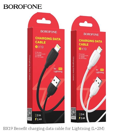 Cáp sạc nhanh iphone dài 2m Borofone  BX19 sạc 2.4A