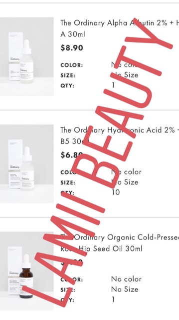 CÓ BILL- Tinh chất The ORDINARY HYALURONIC ACID 2% + B5