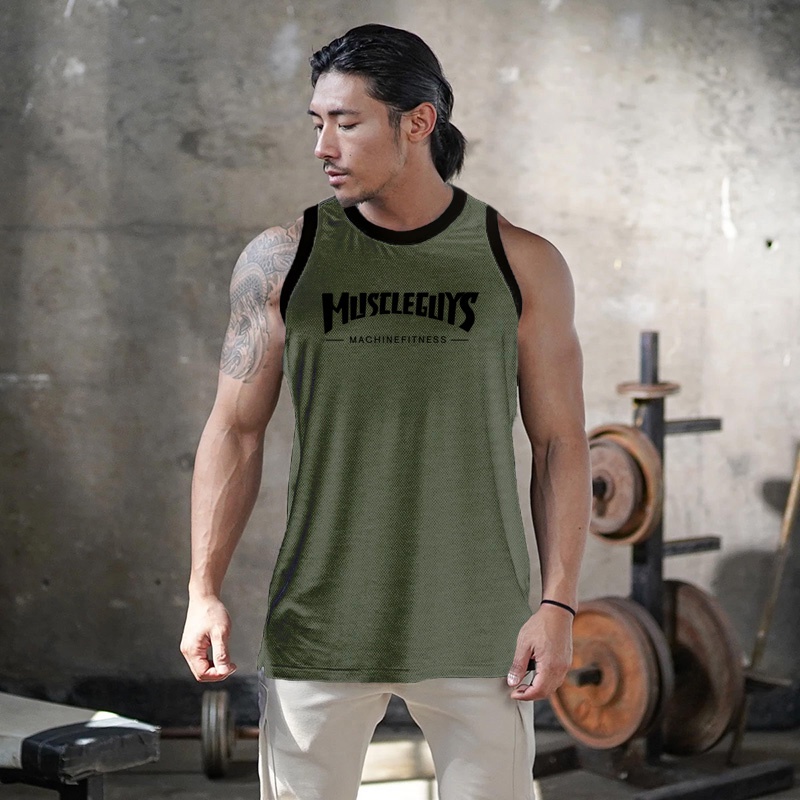 Áo Ba Lỗ Thể Thao In Chữ Thời Trang Mùa Hè Dành Cho Nam