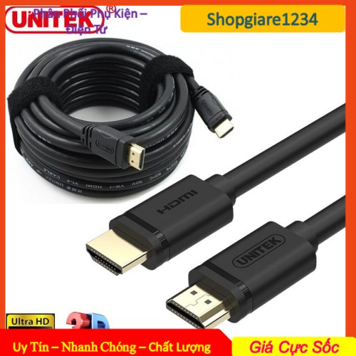Cáp HDMI 5m Unitek Y-C140 hỗ trợ 3D, HDMI 1.4, 4K x 2K Chính hãng - BH 12 Tháng