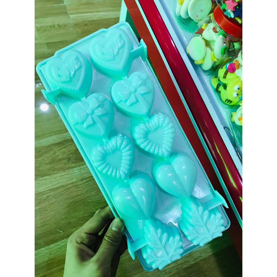 Vĩ Đá Tim Lá Đổ Thạch Trang Trí Bánh