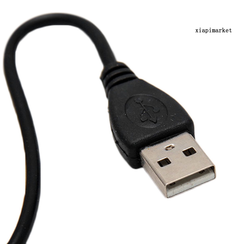 LOP_Black USB 2.0 Male To Male Extension Connector Adapter Cable Data Cord 0.5m