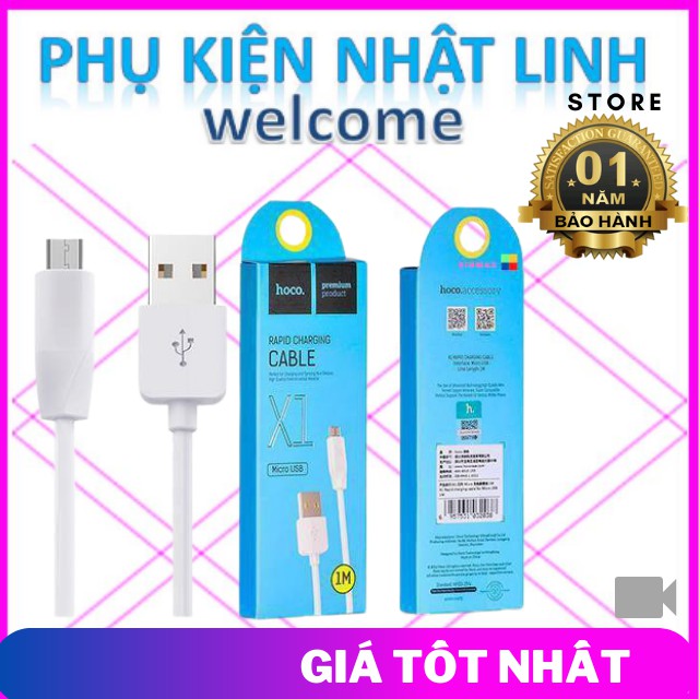 Dây sạc nhanh iphone hãng chính hãng Hoco X1 2.1A tương thích iphone ,android