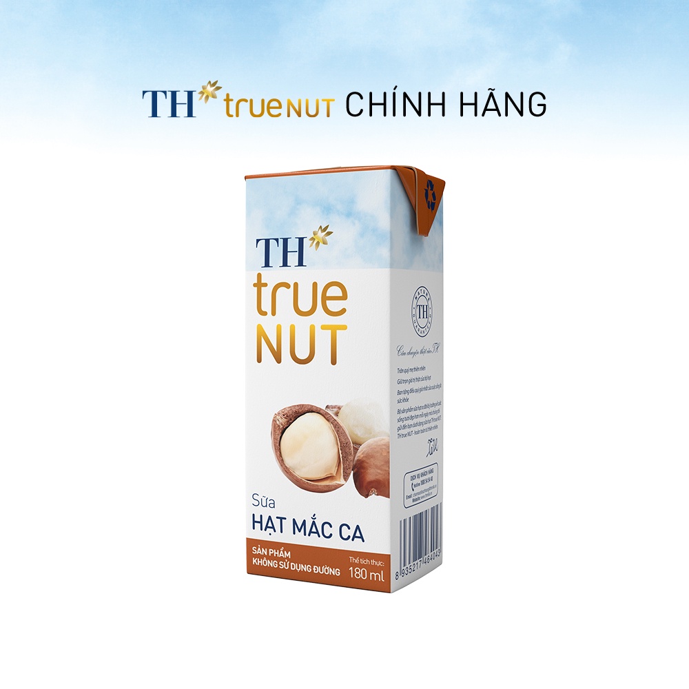 Thùng 48 hộp sữa hạt mắc ca TH True Nut 180ml (180ml x 48)