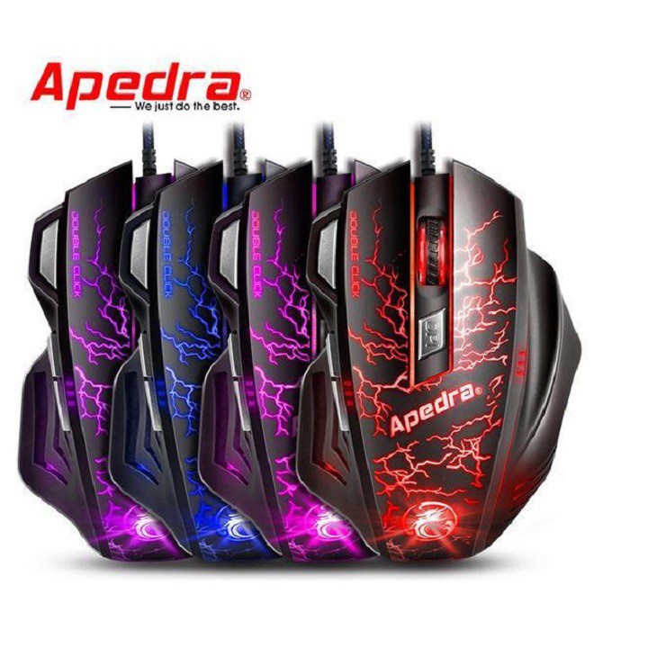 Chuột Gaming Apedra A7 – Chính hãng – Led đổi màu – Độ nhạy 3200 DPI – Bảo hành 12 tháng