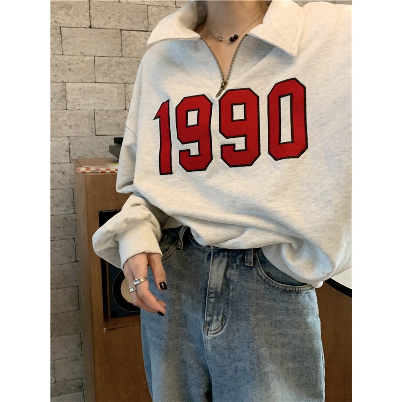 Áo thun dài tay cổ bẻ phong cách Hàn Quốc trẻ trung dành cho nữ | BigBuy360 - bigbuy360.vn