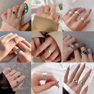Set 8 Nhẫn Nữ Phong Cách Retro Thời Trang