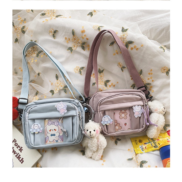 Túi Đeo Chéo Nhỏ Dáng Vuông Dễ Thương Cho Nữ