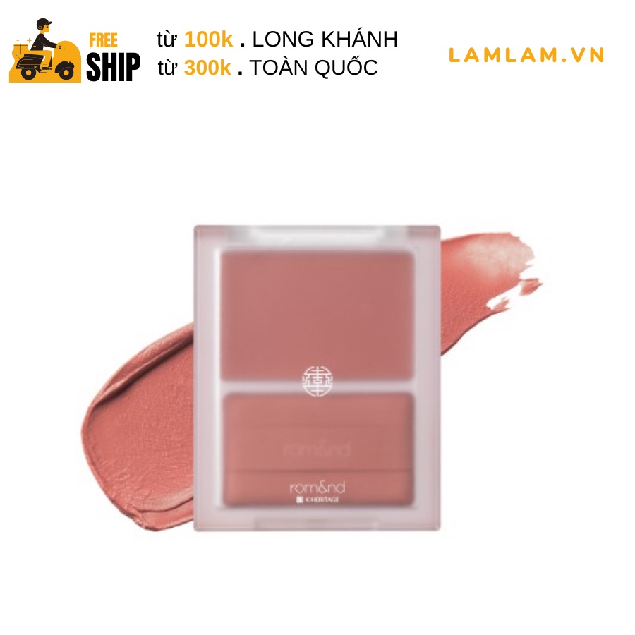 Má Hồng Dạng Kem Mềm Mịn, Lâu Trôi Romand See-Through Melting Cheek 3.5g #02