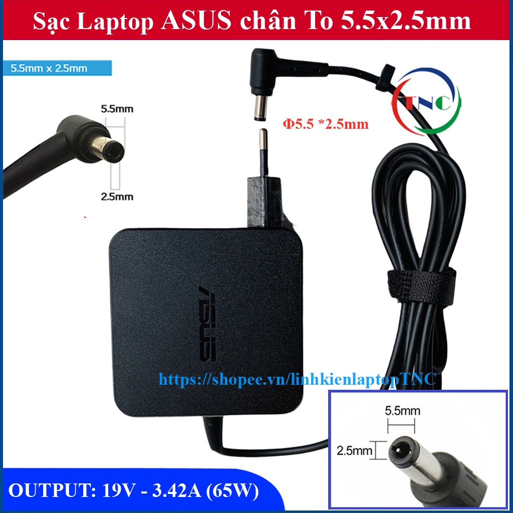 ⚡[Chân To] Sạc Laptop Asus K46CA, K56CA, K45A, K55A, X45C, X401A, F451M, X450CC, X550C, P550L K46 K56 - Nhập Khẩu