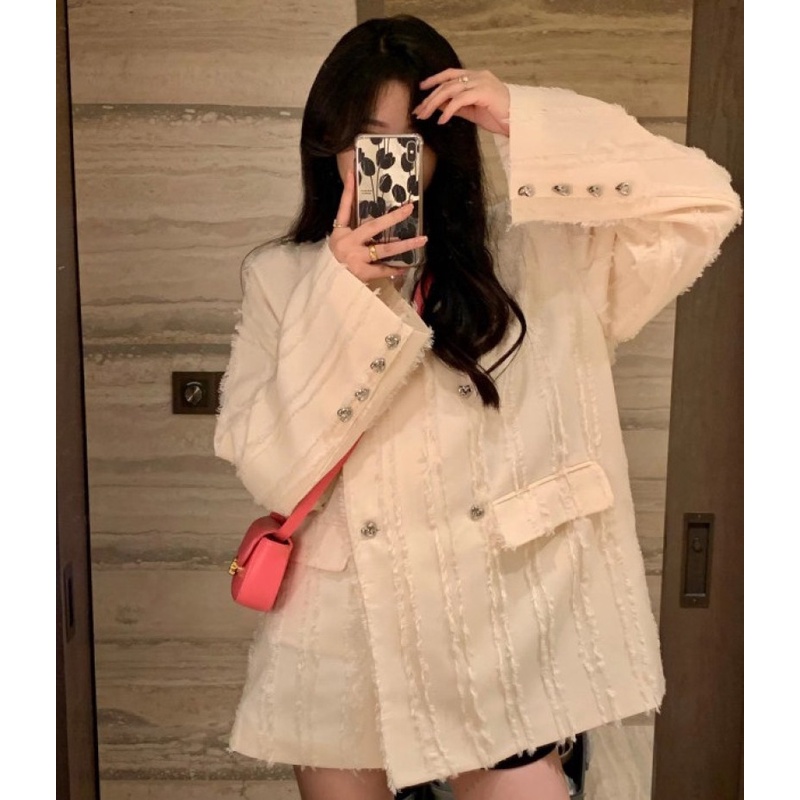 Áo Khoác Nữ Dài Tay Cổ Bẻ Thời Trang Hàn