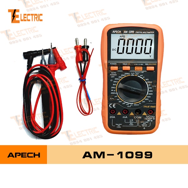 Apech AM - 1099 Đồng Hồ Đo Điện Vạn Năng Đo Tần Số Đo Tụ Đo Henry Apech AM 1099