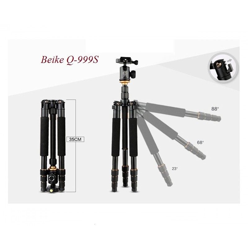 Chân máy ảnh Beike System Go Q-999H xoay ngang 360 ° quay chụp topshot