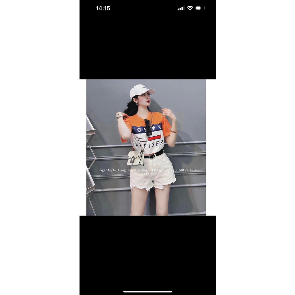Xả Áo phông pull cam in TONY cho nữ