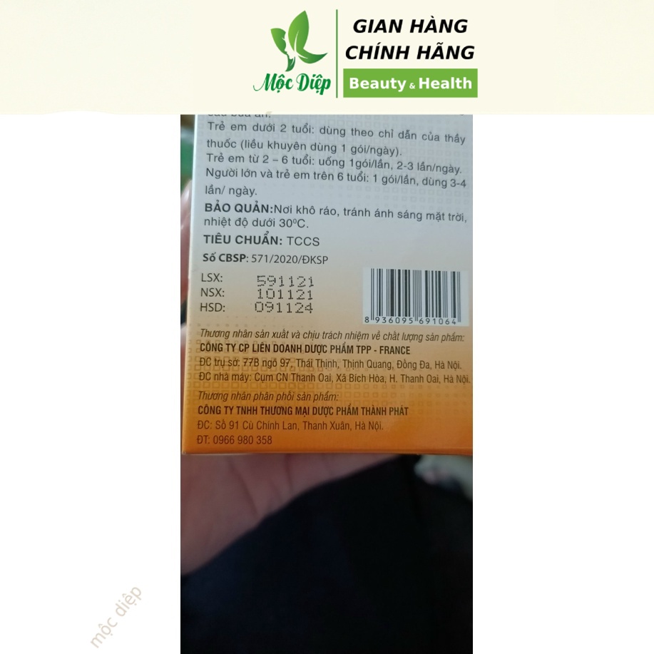 Men tiêu hóa cho bé chống táo bón Inulin Pluss 20 gói chiết xuất thảo dược - Mộc Diệp