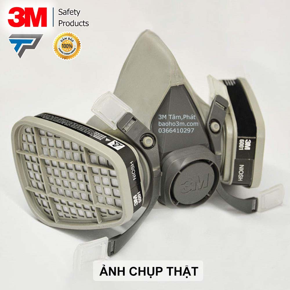 1 Cặp phin lọc 3M 6001 CN dùng cho mặt nạ phòng độc 3M 2 phin lọc - 3M 6200 3M 6502 3M 7502 3M 6800