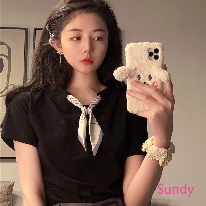 Áo thun dáng rộng thời trang mùa hè phong cách Hàn Quốc cho nữ