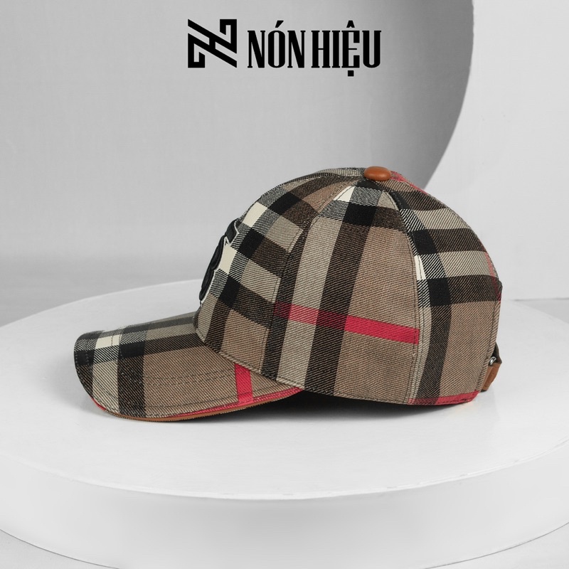 Mũ lưỡi trai - Nón Bucket phối viền da hoạ tiết Burberry MADE IN BANGLADESH Full Tem Mark hãng