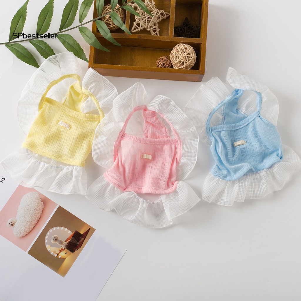 Spbestseller Đầm Tay Bay Xếp Ly Dễ Thương Có Thể Tái Sử Dụng Phù Hợp Với Mùa Hè Thoáng Khí Dành Cho Cún Cưng