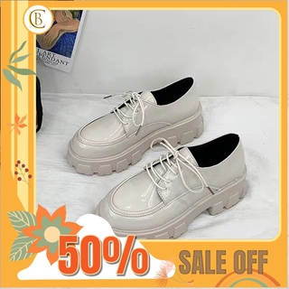 (ORDER) Giày ulzzang da bóng đế răng cưa buộc dây( ảnh thật ở cuối)