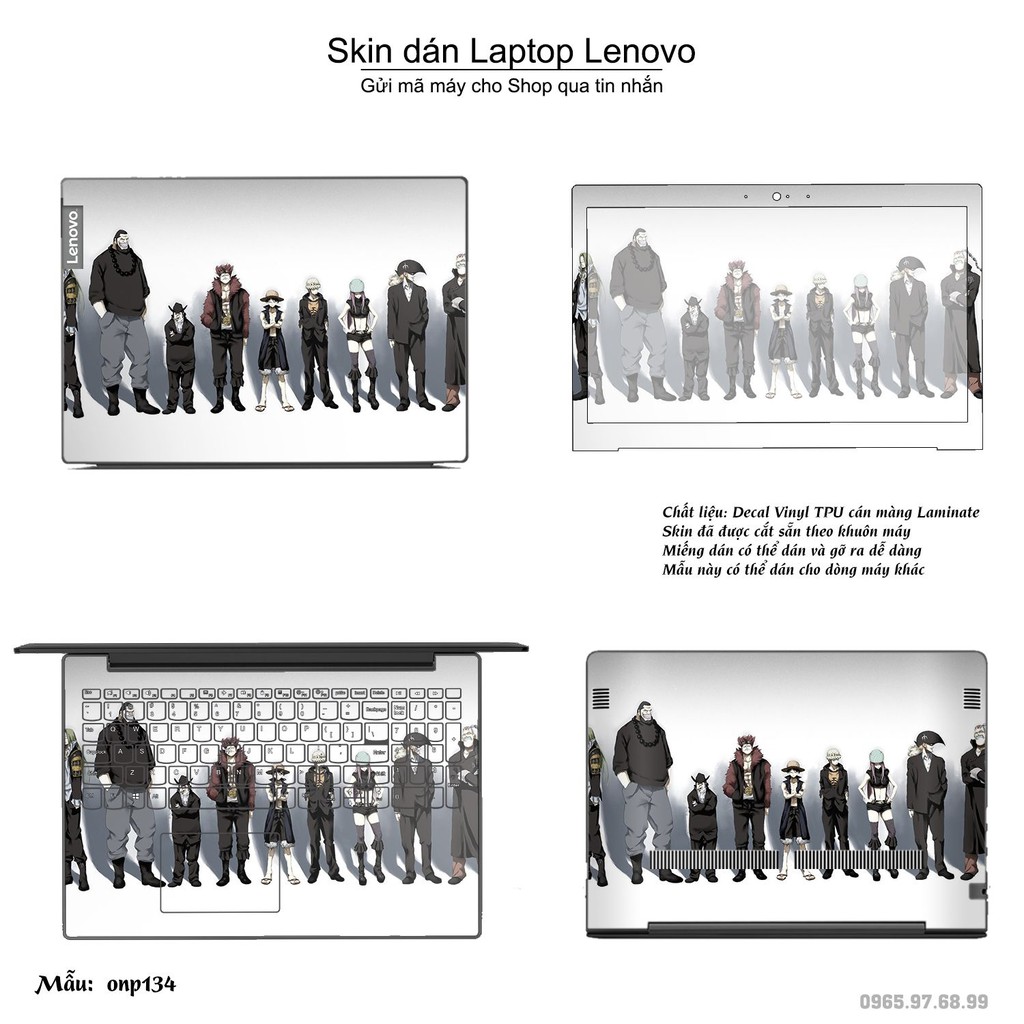 Skin dán Laptop Lenovo in hình One Piece _nhiều mẫu 16 (inbox mã máy cho Shop)