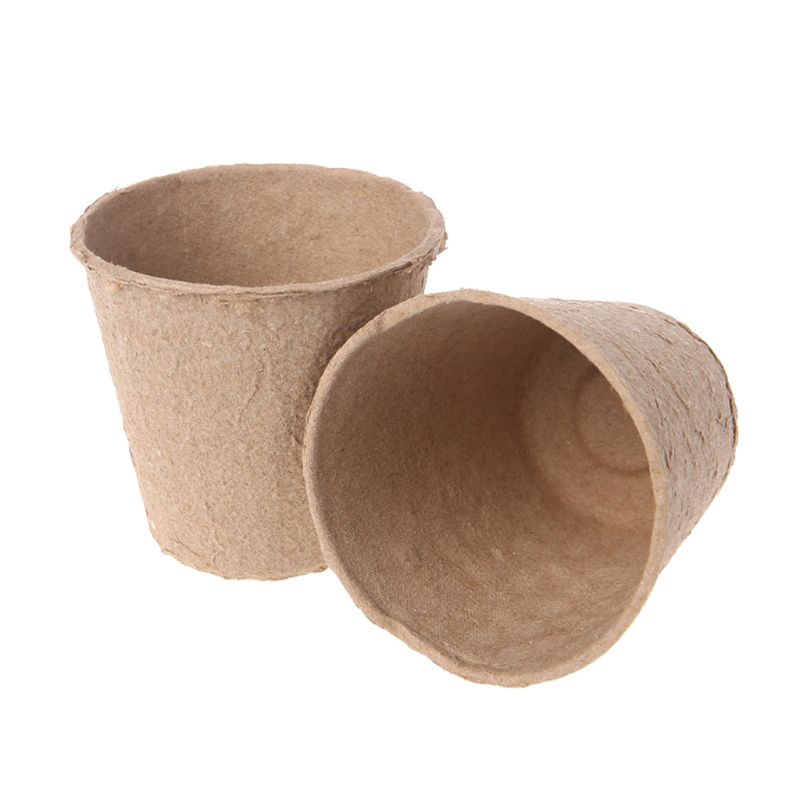 Set 50 Chậu Giấy Ươm Cây Hữu Cơ Tự Phân Hủy Sinh Học Kích Thước 2.4&quot;