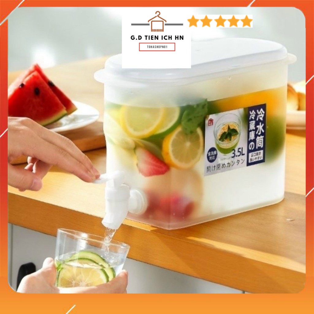 Bình đựng nước, chứa nước lạnh 3,5l có vòi tiện lợi