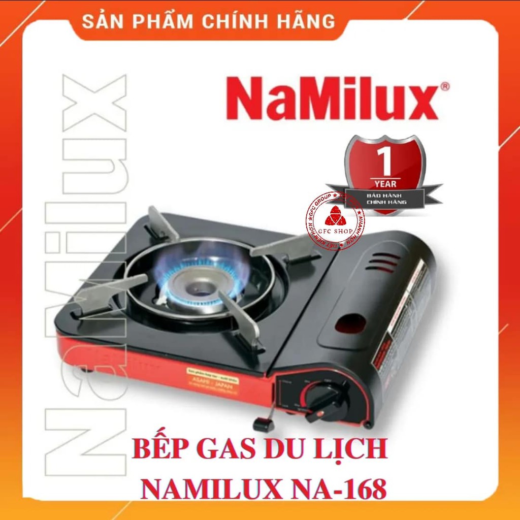 Bếp gas du lịch Namilux Model NA-168 hoặc PL1911PF màu đỏ đen