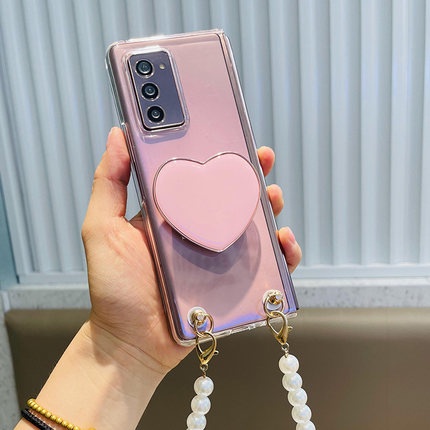 Bao Da Điện Thoại Họa Tiết Trái Tim Thời Trang Cho samsung galaxy z fold 5 4 3 2 5g Ốp