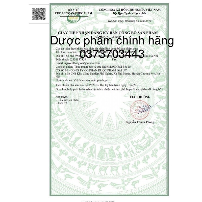 Viên uống Magnesi B6-hộp 100 viên- bổ sung magie và vitamin b6 cho cơ thể