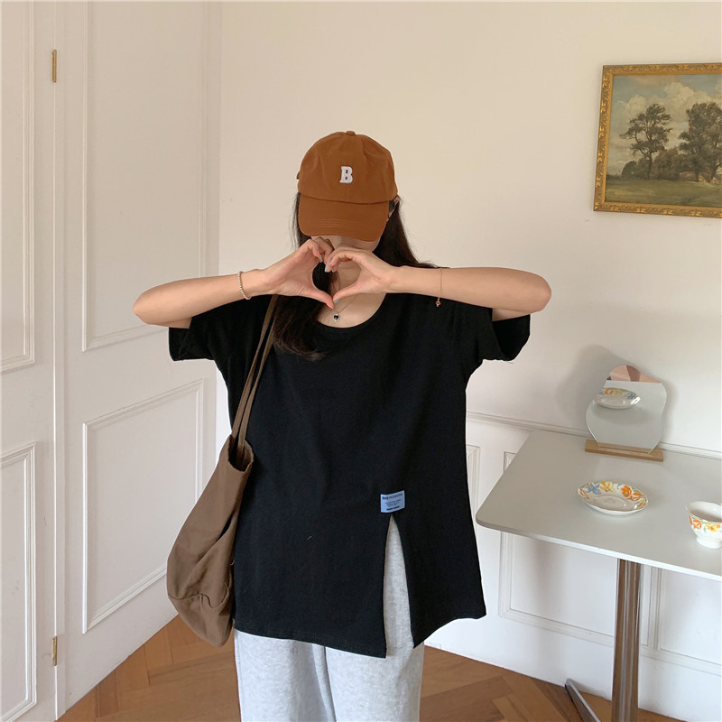 Áo thun SUXI tay ngắn cổ tròn dáng rộng thiết kế mới phong cách Hàn Quốc thời trang mùa hè cho nữ