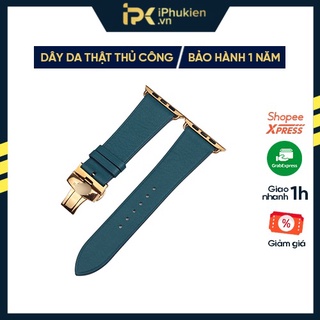 Dây Da Handmade [DA THẬT, BẢO HÀNH 1 NĂM] Swift Xanh Cổ Vịt cho AW Series 1/2/3/4/5/6/7