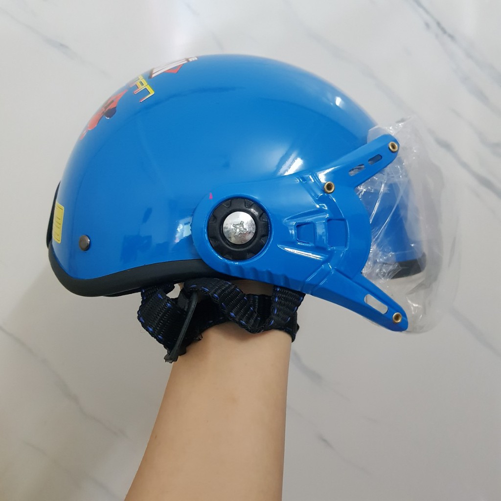 MŨ BẢO HIỂM TRẺ EM CÓ KÍNH -SIÊU NHẸ - LỚP LÓT THÔNG HƠI - CHO BÉ TỪ 2 ĐẾN 8 TUỔI