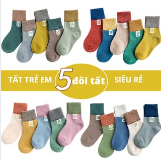 Set 5 Đôi Tất Cho Bé Cotton Cao Cấp Xuất Khẩu Hàn Quốc ( HÀNG LOẠI 1 QUẢNG CHÂU)