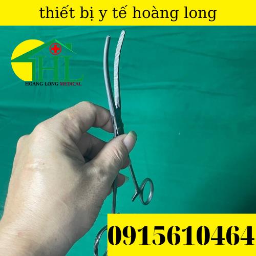 Panh Y Tế, Panh Gắp Phẫu Thuật, Pen Kẹp Y Tế, Panh Cong Không Mấu 20cm - Hàng Pakistan
