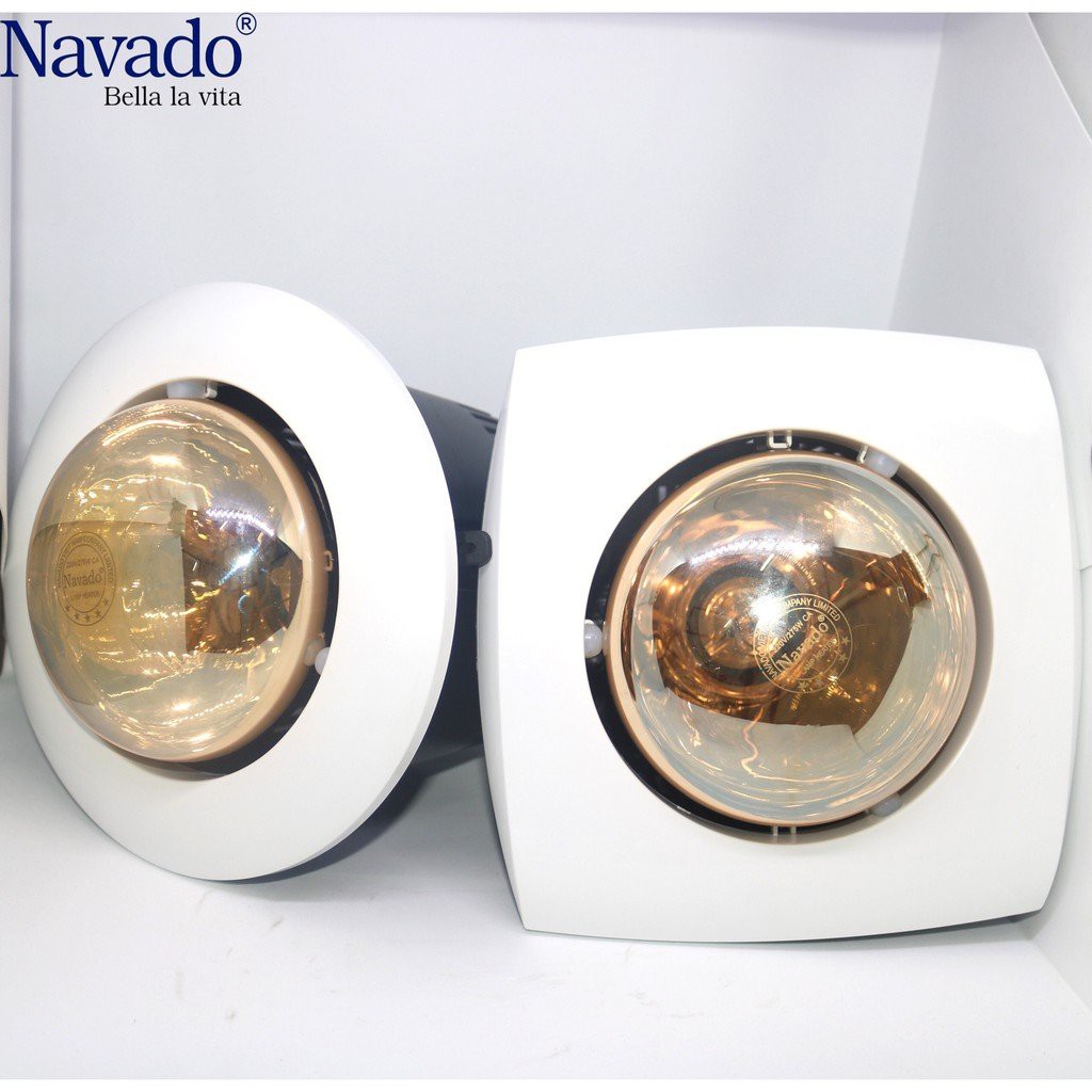 Đèn Sưởi Âm Trần  Đơn Navado,Hình Vuông Tròn Dễ Kết Hợp, StarDecor, Bảo Hành Bóng 3 Năm, Sản Xuất Tại Việt Nam