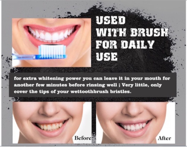 Bột trắng răng than hoạt tình cao cấp SMILEKIT- Bột than tre trắng răng tự nhiên, trắng răng hiệu quả, sử dụng hàng ngày