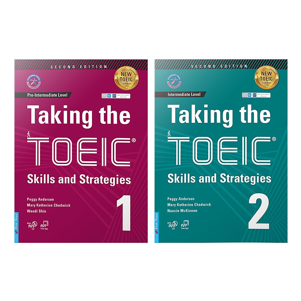 Sách - Combo 2 Cuốn Taking The TOEIC - Skills and Strategies 1 + 2 (Kèm 1MP3)