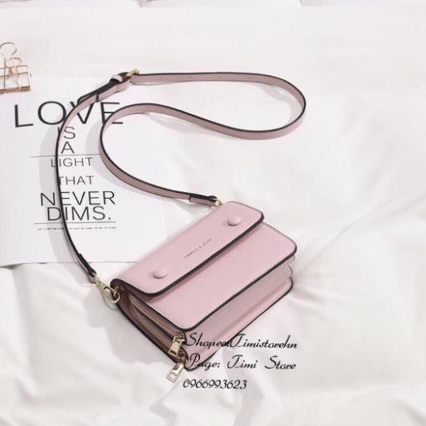 Túi Đeo Chéo Nữ - Túi Bì Thư 2 Nút Nhiều Ngăn | BigBuy360 - bigbuy360.vn