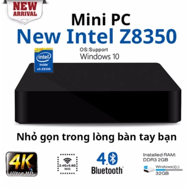 CPU mini nhỏ gọn Interl Z8350 windows 10