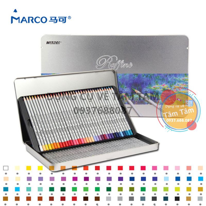 -Chì màu khô Marco Raffine hộp thiếc-