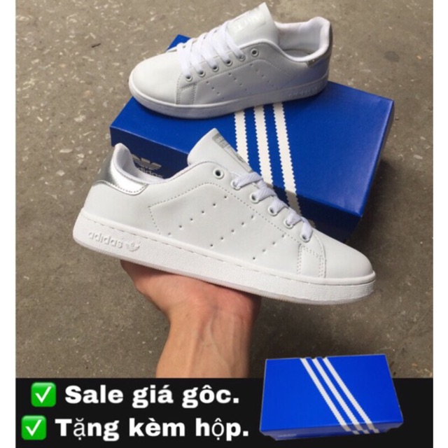 [Video+ảnh thật] giày thể thao Stan Smith gót bạc