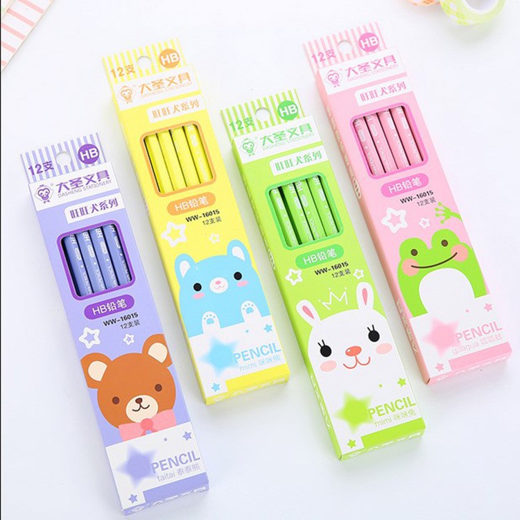 Bút chì phác thảo dễ thương chì vẽ tranh HB cute Taro Stationery