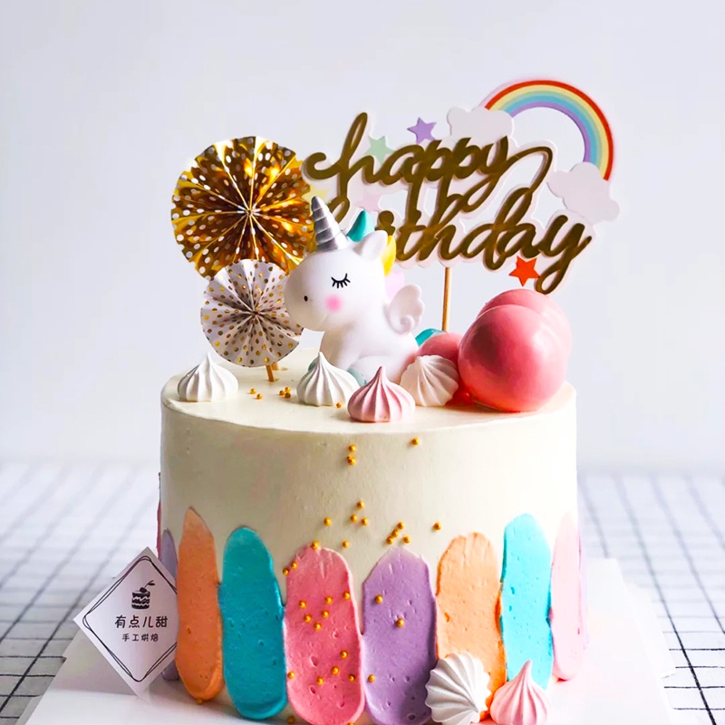 Phụ Kiện Trang Trí Bánh Kem Hình Kỳ Lân Dễ Thương