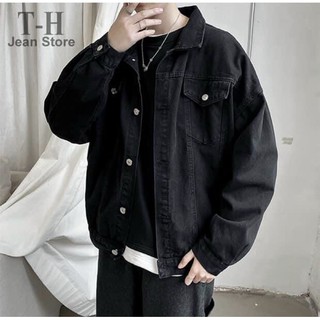 Áo khoác jean đen giá rẻ unisex