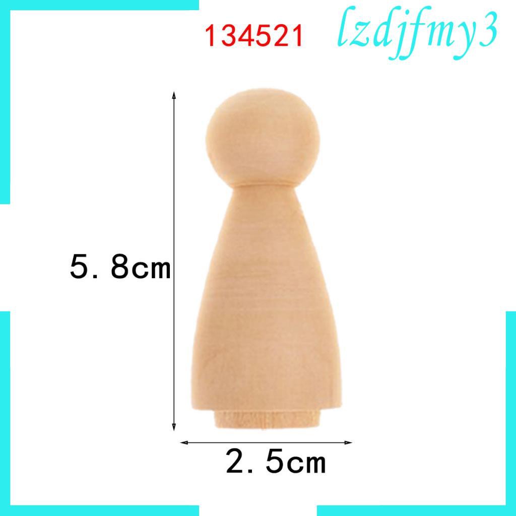 Bộ 10 Búp Bê Gỗ Chưa Hoàn Thành