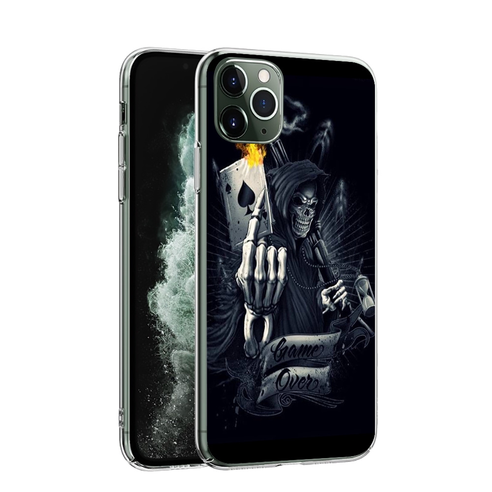 Ốp Điện Thoại Họa Tiết Đầu Lâu Grim Reaper Cho Iphone 11 Pro Xs Max X Xr 8 7 6 6s Plus L28